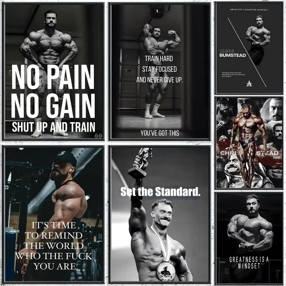 Elite Athlete C-Chris BumsteadS Poster HD Self-Adhesive No Residue After Removal Ideal for All Kinds of Wall Decor