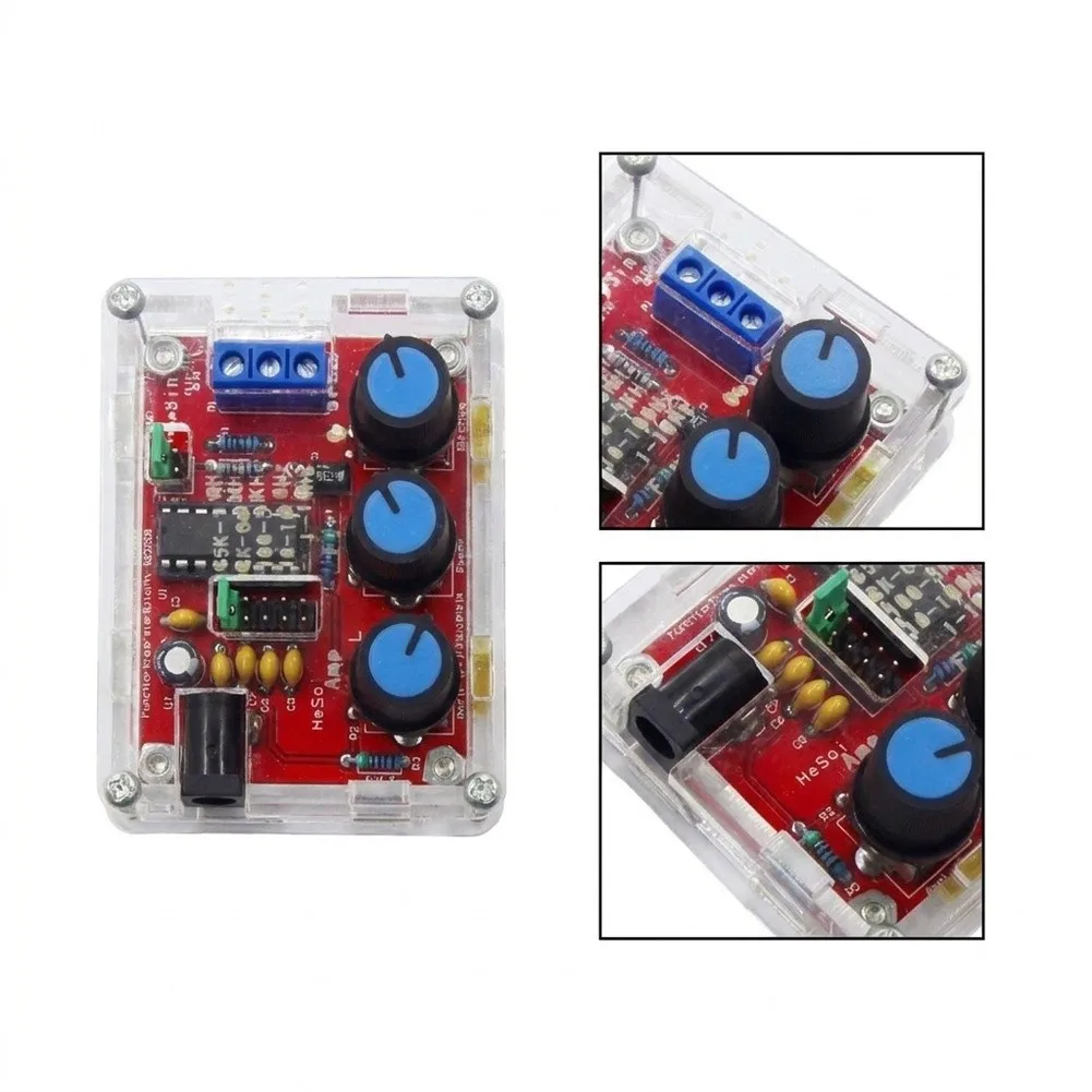 XR2206 Function Generator Kit, DIY Sine Square Triangle Wave Signal Module, 1Hz-1MHz Adjustable Amplitude 0-3V, 9-12V DC For Ele
