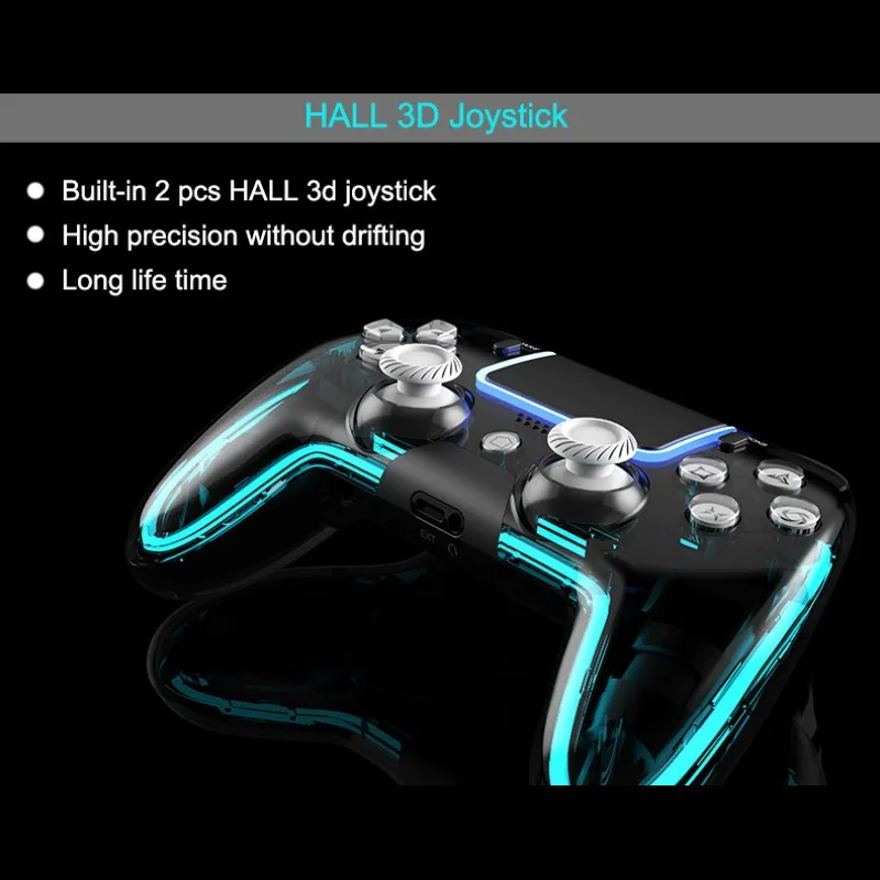 جديد مزدوج الاهتزاز الحركة RGB ضوء عصا التحكم ثلاثية الأبعاد غمبد وحدة تحكم ألعاب لاسلكية ل بلاي ستيشن 4 ل PS4 Dualshock4