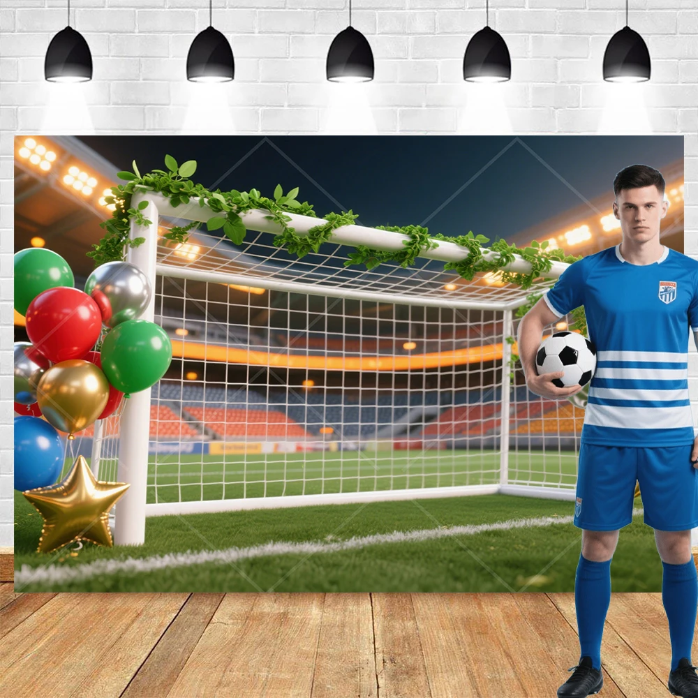 ​ ​ Футбольное футбольное поле, фон для фотобудки, настраиваемый зеленый шаг, детский день рождения, торт, Smash, декор для фотостудии ​ ​