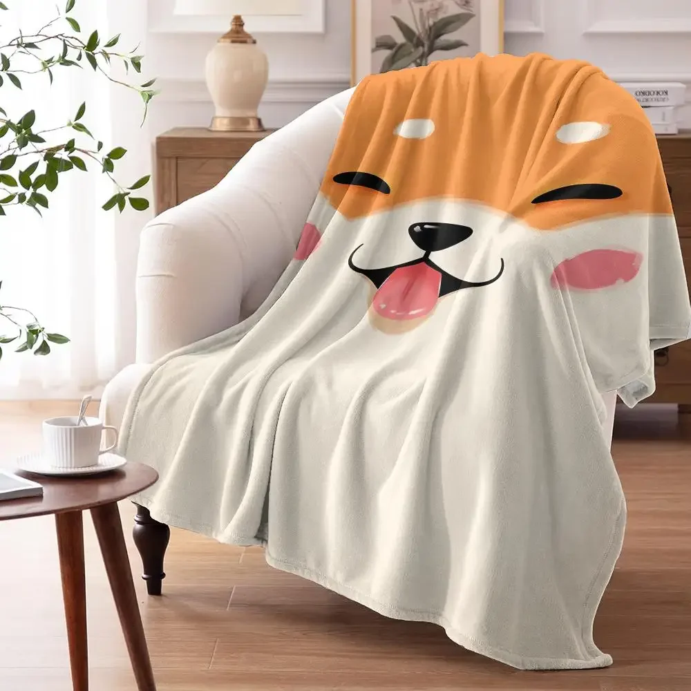 Cute Fox Face Throw Blanket Cozy Plush Throw for Couch Bedroom Decor Gift for Him Her dorm room essential blanket