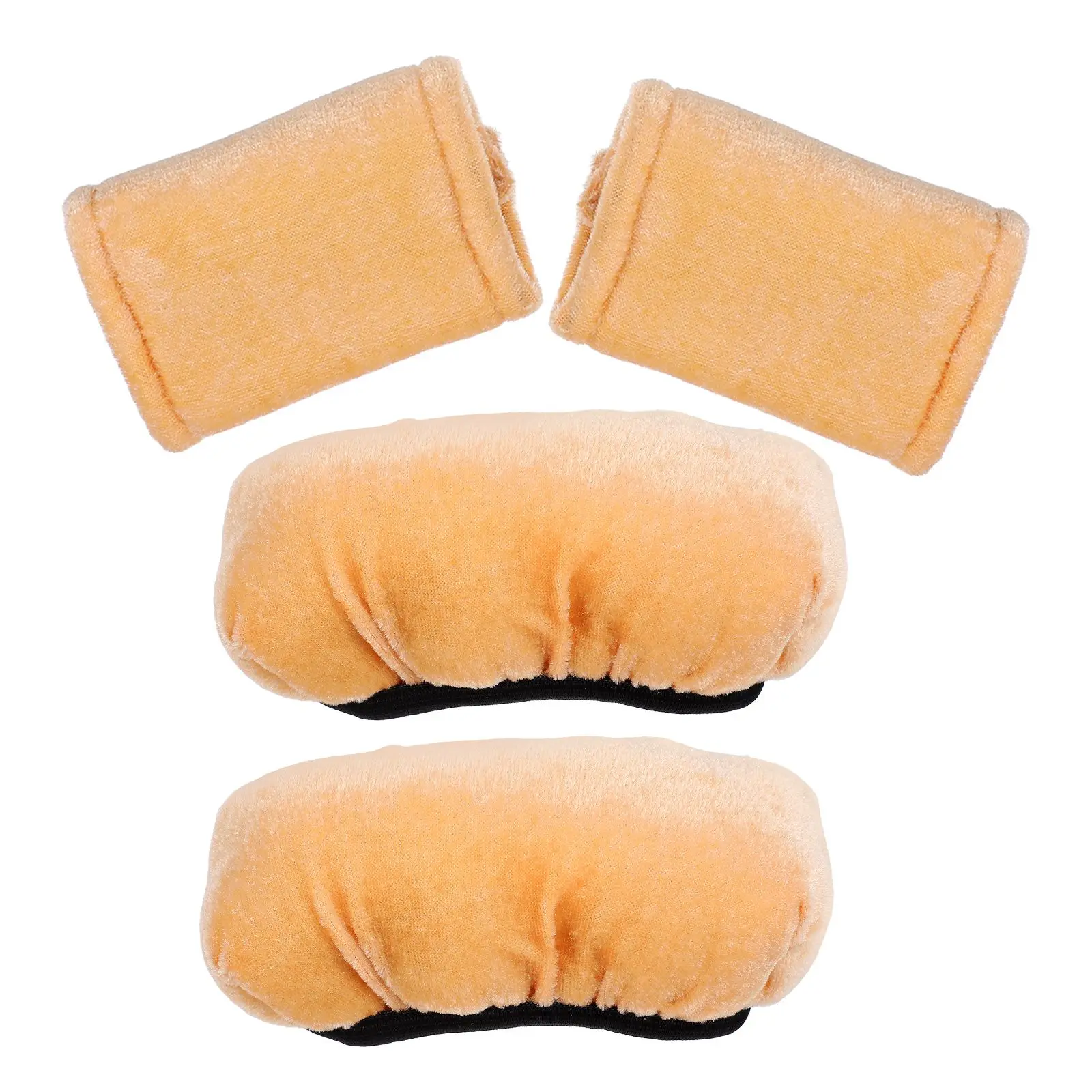 

4pcs Underarm Crutch Cushion Covers Golden Velvet Anti Slip Pressure Relief Pads Replaceable Walking Stick H le Crutches Padding