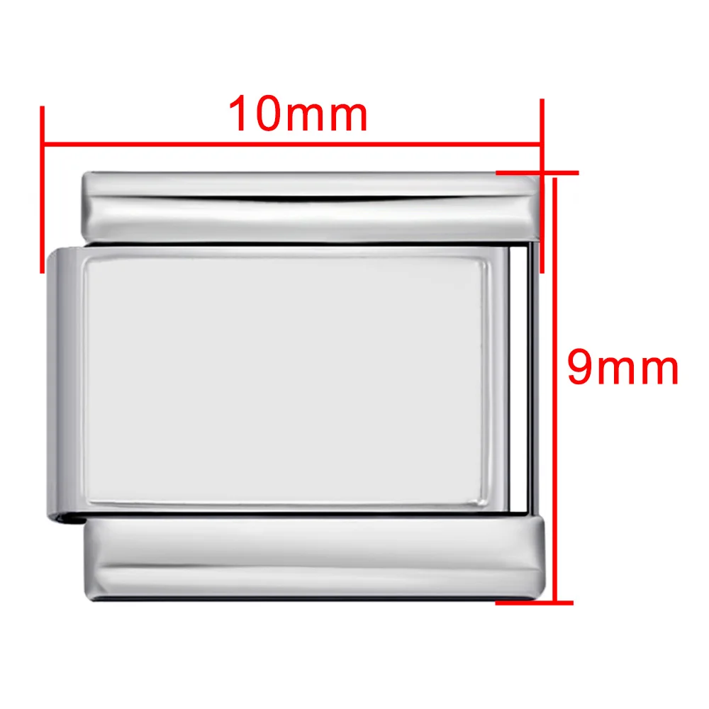أساور أنيقة أساسية بتصميم إيطالي 9 مم من الفولاذ المقاوم للصدأ بسلسلة يدوية على شكل قلب مربع بيضاوي للنساء والرجال لصنع أساور يدوية من الخرز - 6