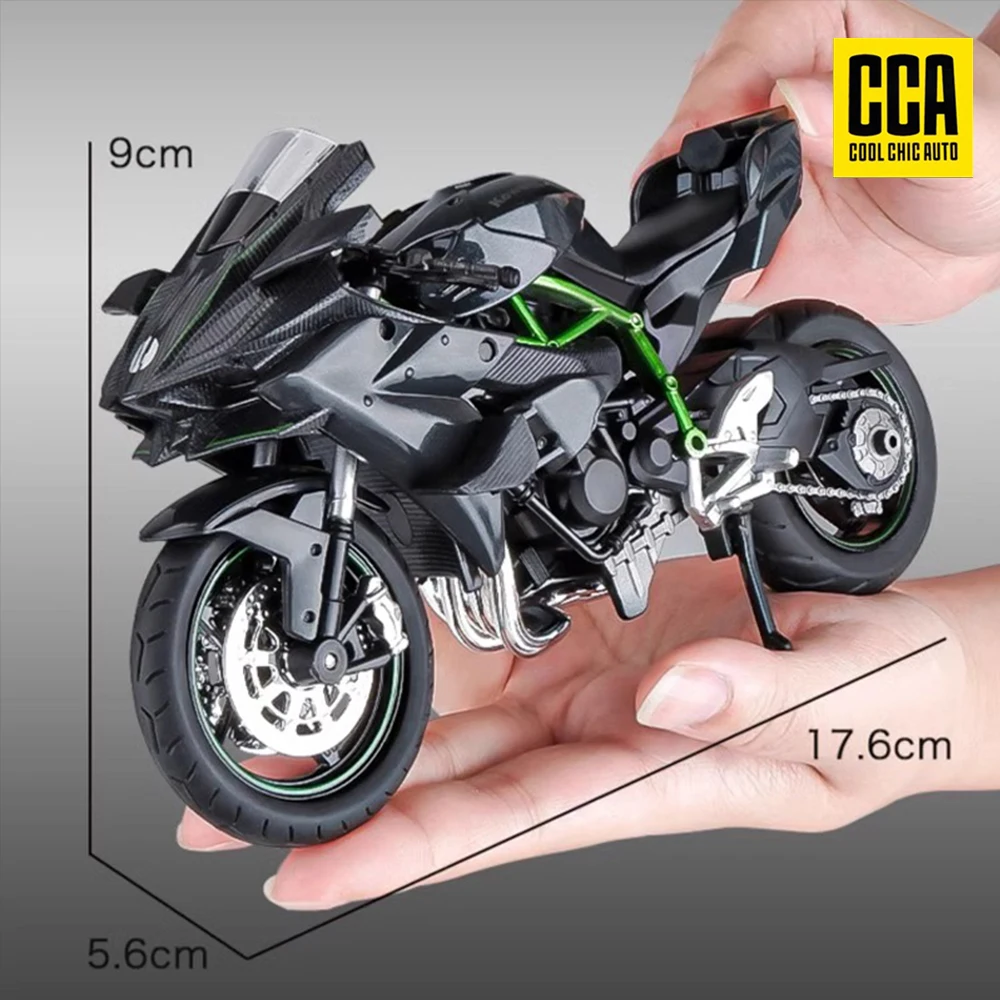 CCA 1:12 Scale Die Cast Motorcycle Model for Kawasaki Ninja H2R,Motorcycle Model, Kids Moto Toy Or Collection, Boyfriend