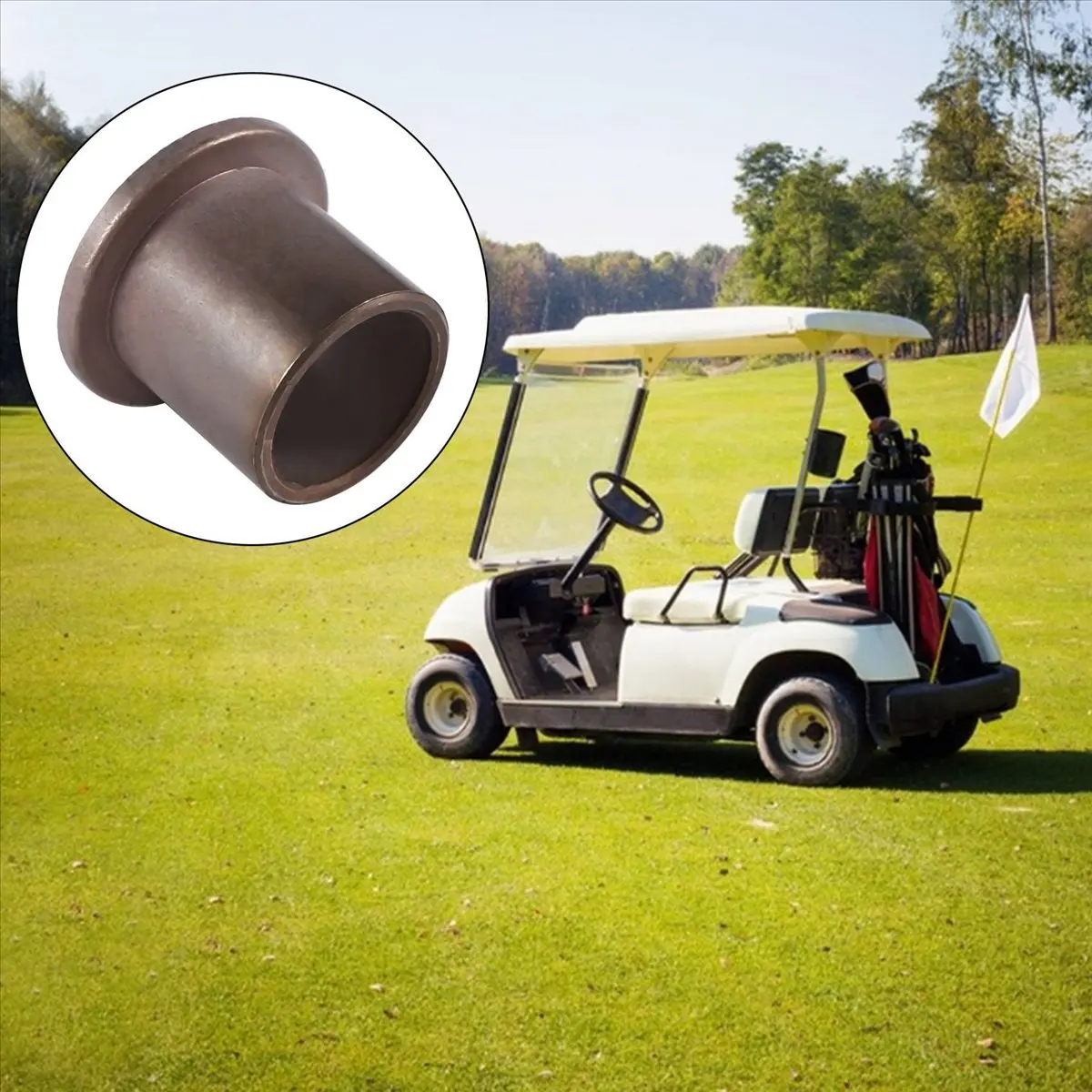 [MEGAL SALE]Spindle Bushings Upper and Lower Bushings Bronze, Pin Wave Washer, for Club Car Precedent Golf Carts 102288201