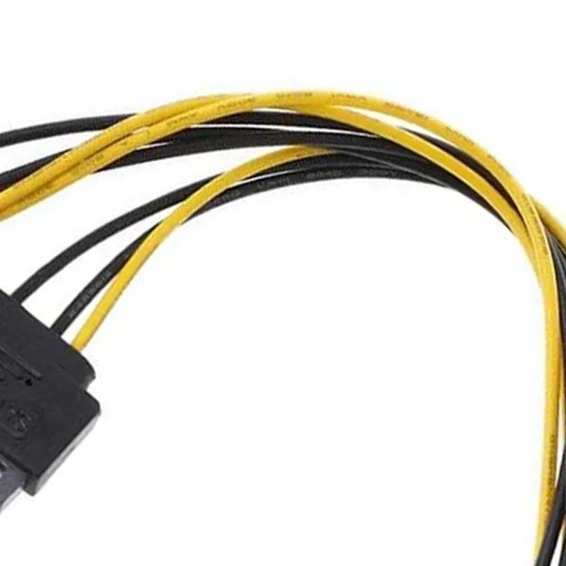 Dual SATA 15Pin To 8Pin Graphic Card Power Adapter Cable 20Cm PCIE SATA Power Supply Cable 8P To SATA