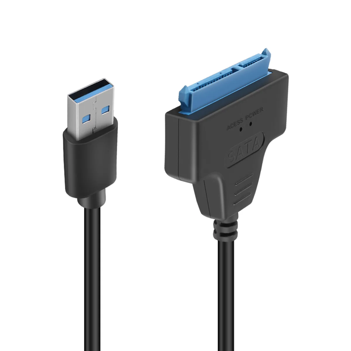 Sata Iii สาย USB 3.0 อะแดปเตอร์ฮาร์ดไดรฟ์ภายนอก USB TO Serial Ata 22Pin Converter ฮาร์ดดิสก์ W/Uasp สําหรับ 2.5 นิ้ว HDD/Ssd 50 ซม.