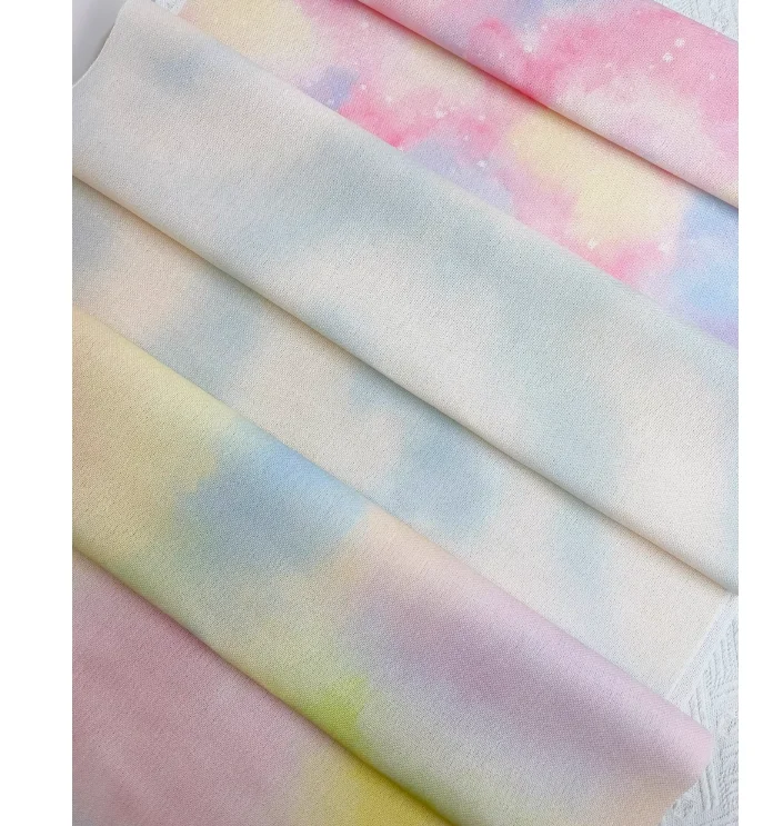 Dazzling Colorful Cloth DIY Background Cloth Handmade Personalized Hand Dyed Halo Dyed Gradient Embroidery Cloth 75-100