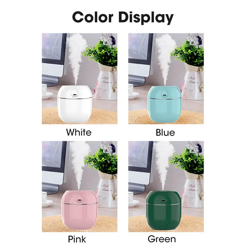 Diffusore umidificatore per aromaterapia scrivania USB di grande capacità da 250ml per umidificatore d'aria con diffusore di olio essenziale per ufficio in casa