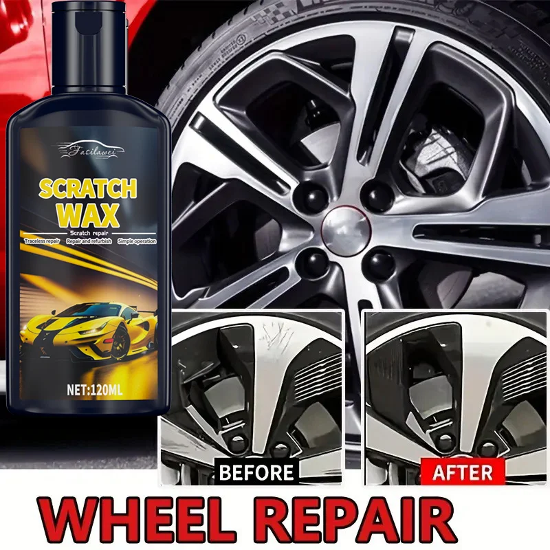 طقم إصلاح عجلة الدراجة النارية العالمي - مزيل خدوش حافة السبائك، كريم معالجة الأكسدة، تلميع عجلة الدراجة النارية والسيارة