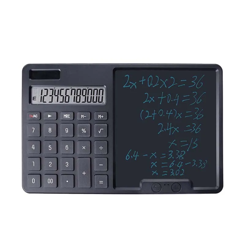 

Luxmoc 12-Bit Solar Calculator Business Office Finance Accounting Dedicated Student Calculator With Writing Board
