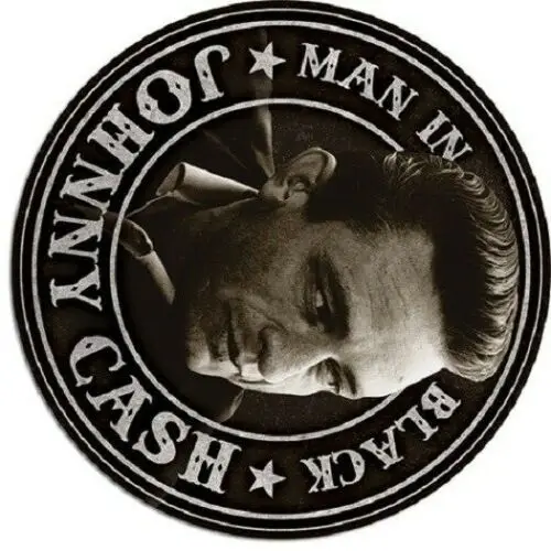 Johnny Cash Man In Black Icon Legend Country Music Round Wall Decor Metal Sign