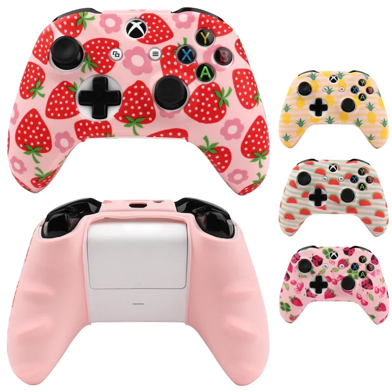 

Fruit Soft Silicone Protective Case For Xbox One S Controller Skin Gamepad Joystick Cover Video Games Accessories