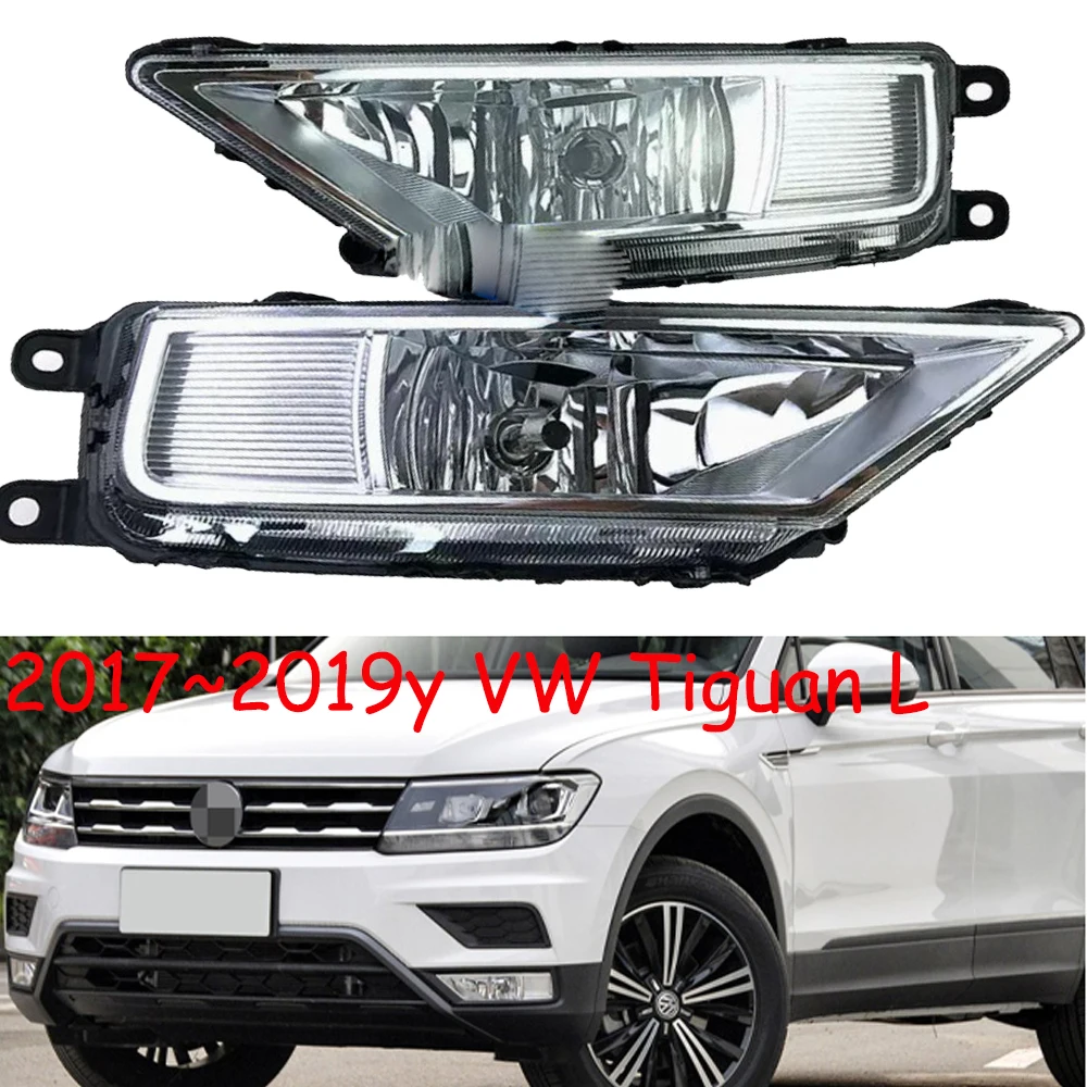 

1 шт. автомобильные аксессуары, бампер, фара для Volkswagen Tiguan L, противотуманная фара 2017 ~ 2019y для VW Tiguan L, фара