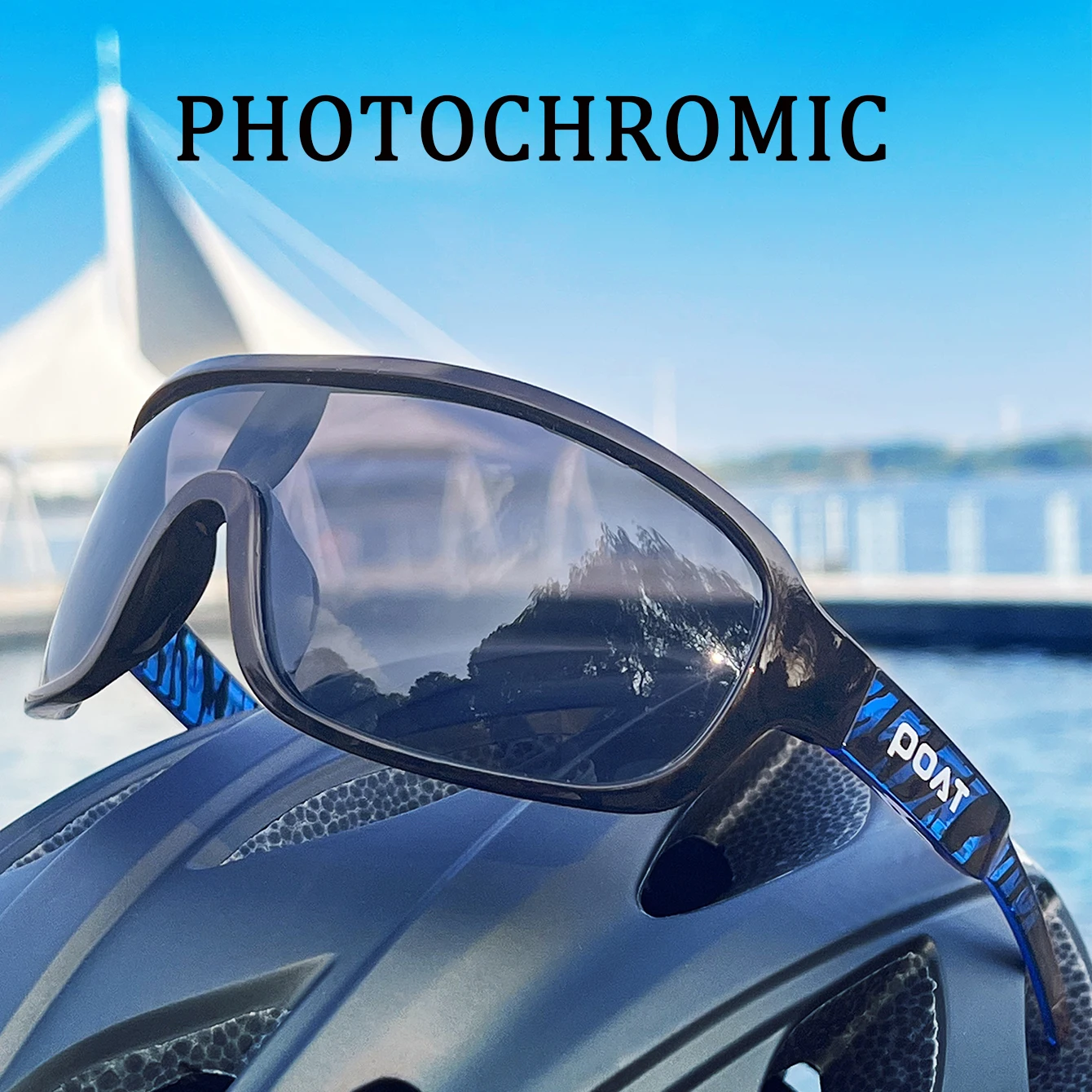 POAT ركوب الدراجات النظارات الشمسية اللونية الرجال النساء في الهواء الطلق تشغيل الطريق الرياضة الذكور BikeFishing يندبروف نظارات