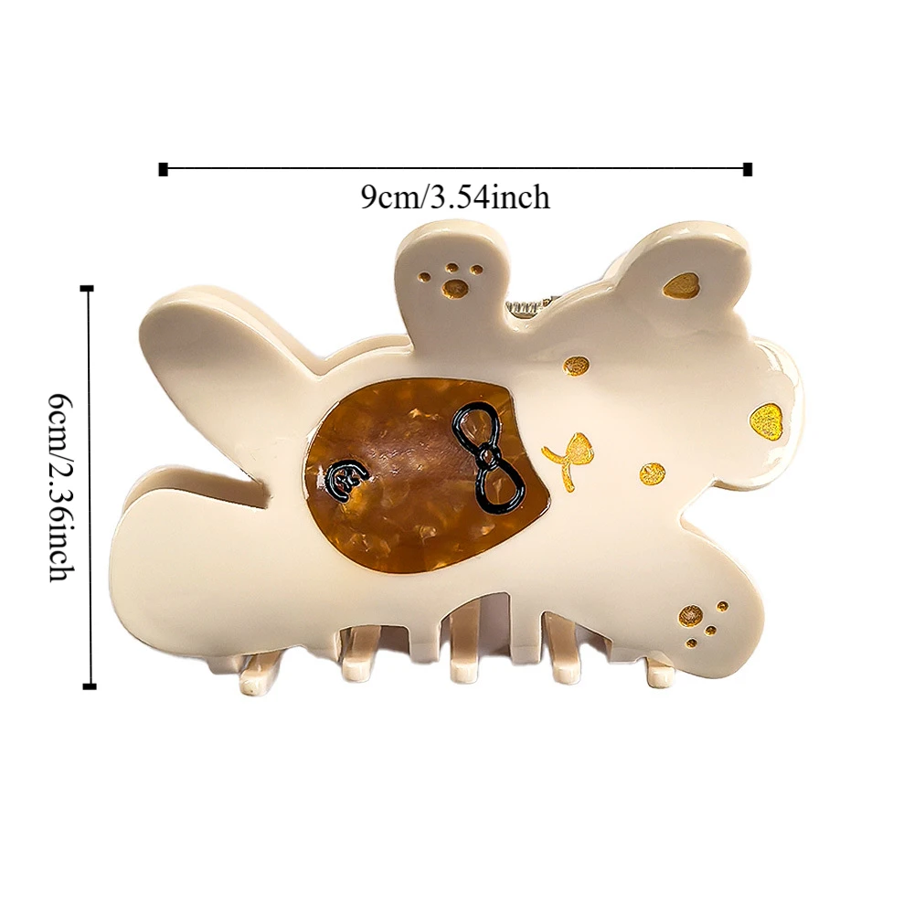 Модный корейский стиль, мультяшный медведь, зажим в виде акулы, милый бант, уксусная кислота, зажим для карбюратора, кавайный креативный маленький коготь для волос, женский