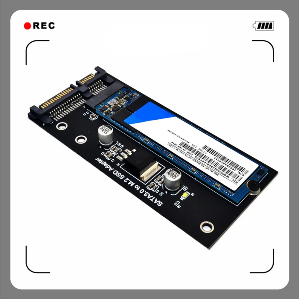 ABEP-M2 NGFF SSD para SATA 3.0 2.5 e Rdquo, M.2 SSD Adaptador Conversor Riser Card para PC Laptop Adicionar no Cartão Até 6 Gps