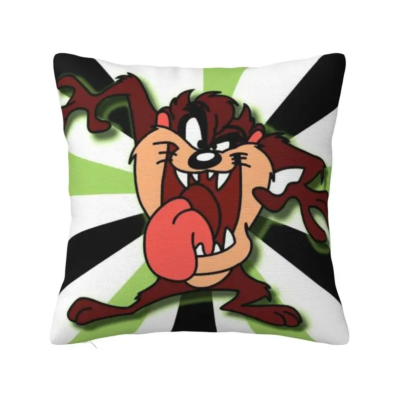 Custom Nordic Style Taz Tasmanians Devils Throw Pillow Cover Decoration Square Cushion Cover Pillowcover for Sofa