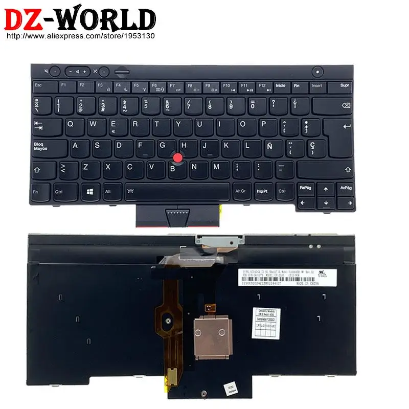 SPA hiszpański podświetlenie klawiatury dla Lenovo Thinkpad T430 T430S T530 W530 X230 Tablet i laptopa 04X1250 04X1363 04Y0649 04Y0538