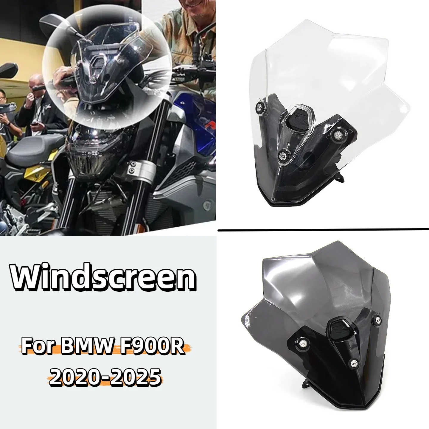 

Новинка для BMW F900R f900 R f900r 2020-2025, фара мотоцикла, ветровое стекло, дефлектор, обтекатель, козырек для инструментов