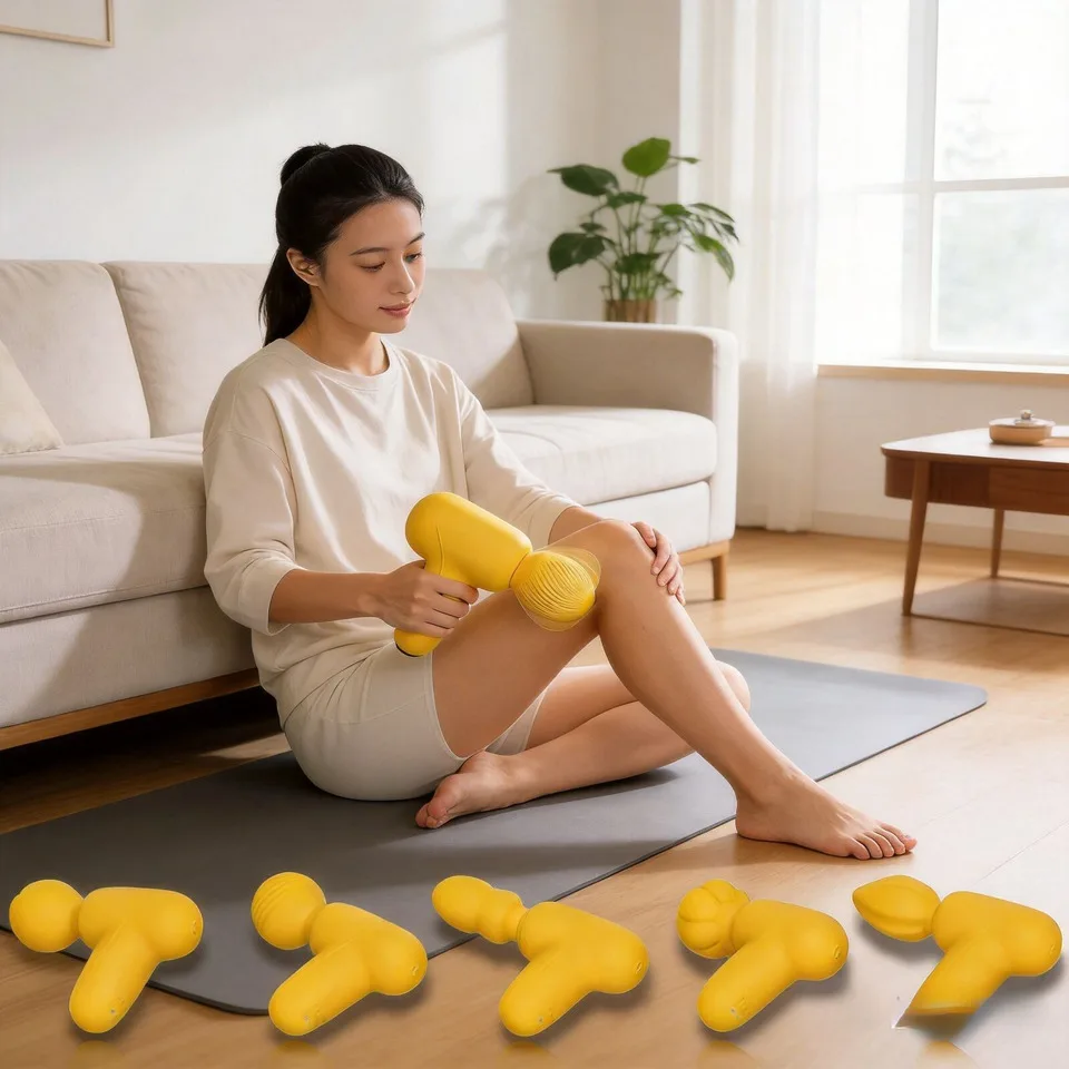 Portable Mini Massage Gun Soft Silicone Food-grade Safe Muscle Tissue Body Massage Multi-speed Fitness And Physiotherapy