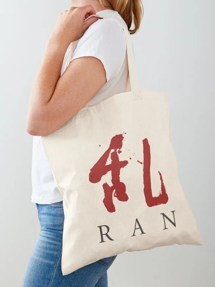 

R A N Tote Bag Canvas bag for women Portable shopping bag Big Fabric