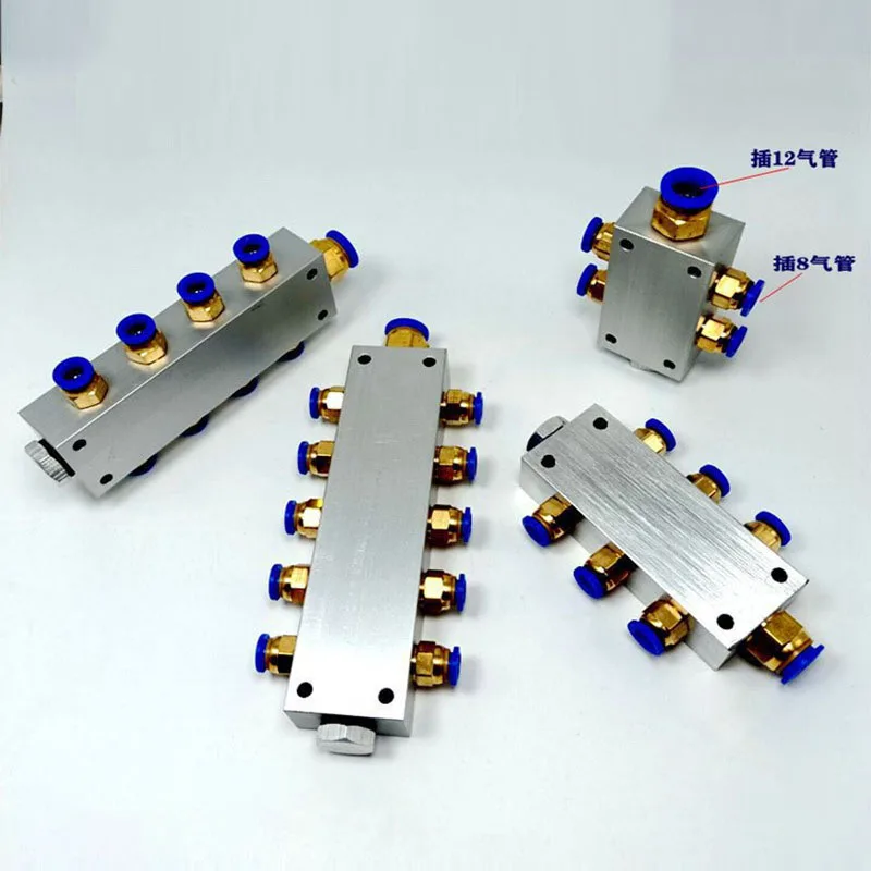 Confluence Plate Pipeline Shunt Row Manipulator Fishbone Air Discharge G1/4 Teeth Through The Air Source Distributor Water Oil
