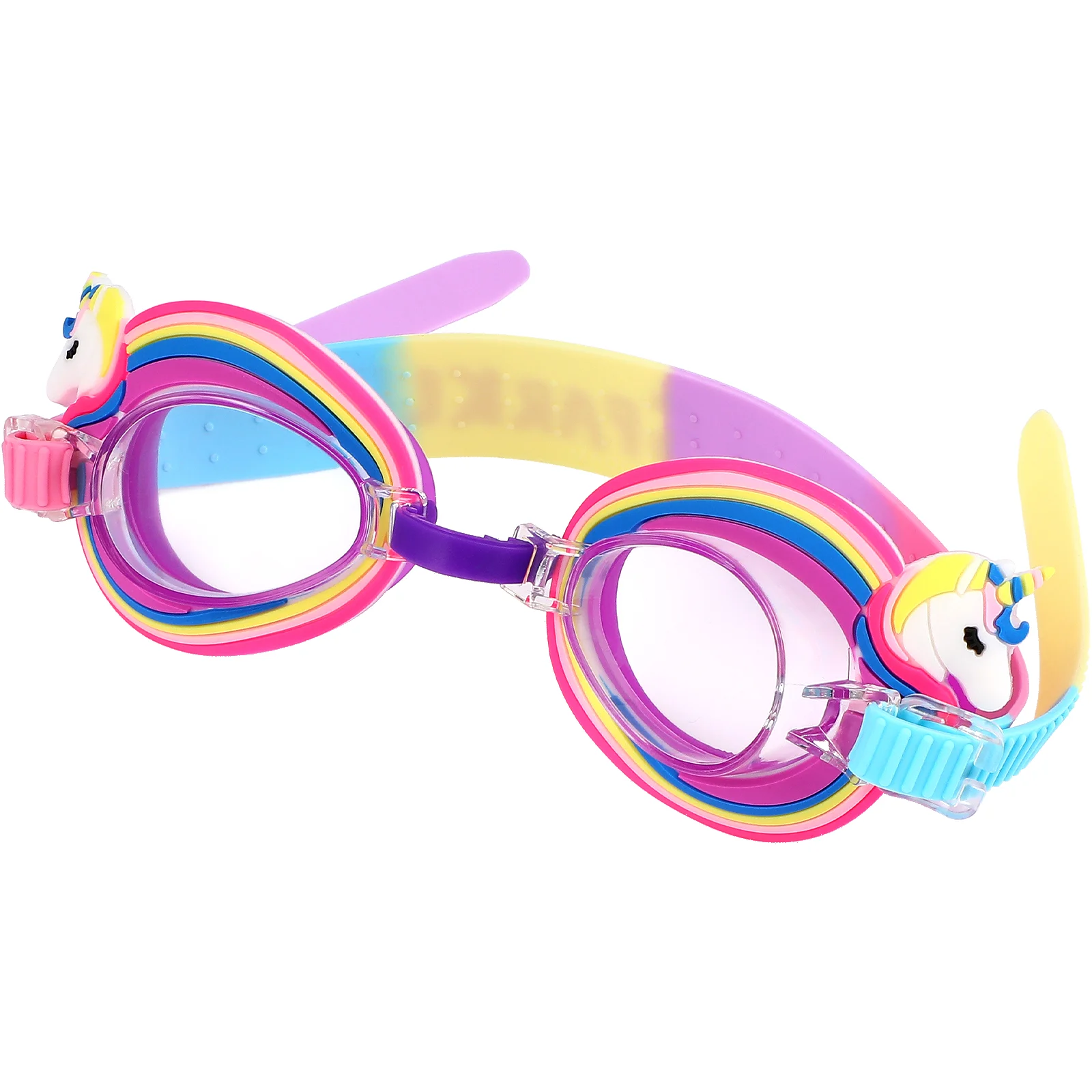 Anti-fog Goggles Portable Swim for Kids Adjustable Flexible Nose Bridge Swimming Frog Silica Gel Practical