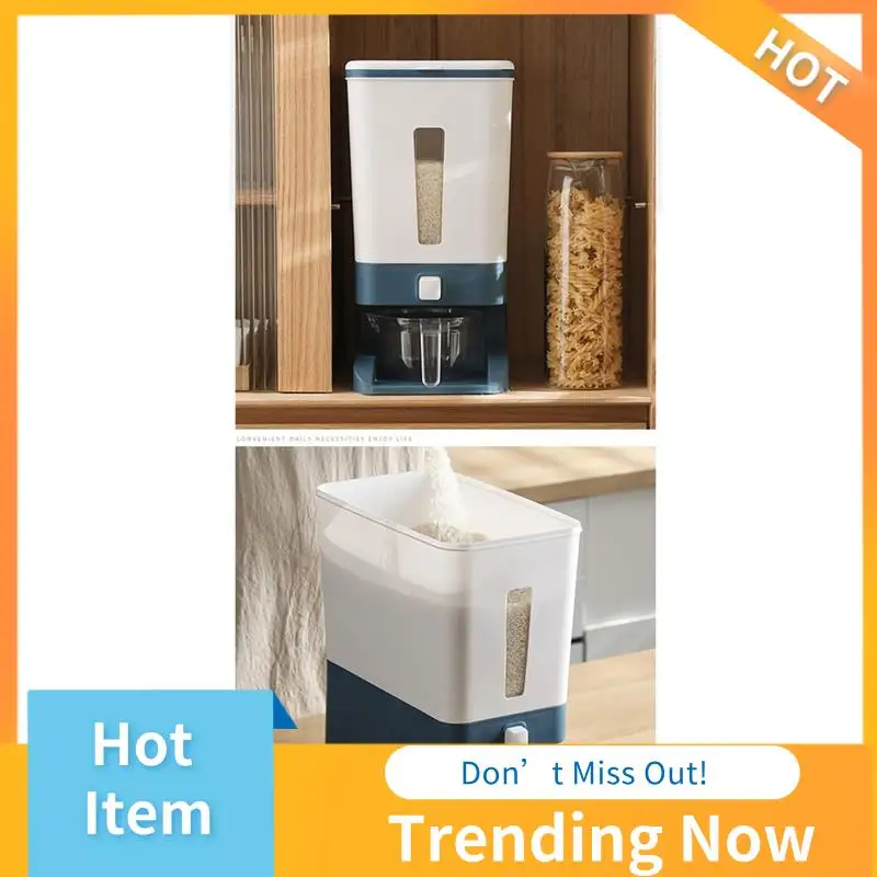 

Press-Type Rice Dispenser Sealed Grain Container Storage Household Cereal Rice Box 10KG-B