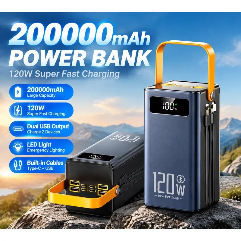 120W Outdoor Camping Live Broadcast Mobile Power Supply 160000mAh PD Fast Charging Power Bank