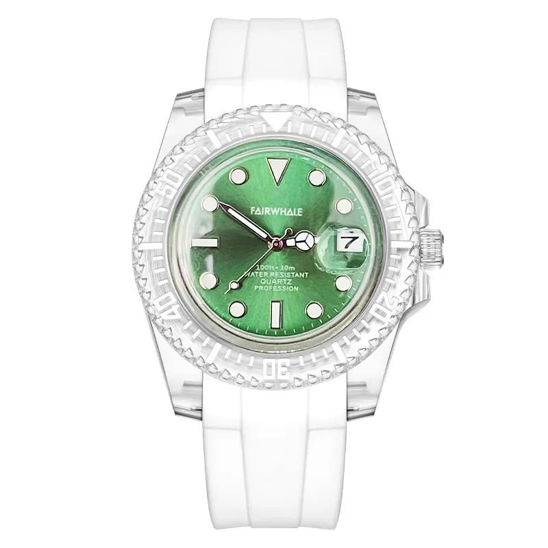 

Mark Fairwhale 3410 Wristwatch Luxury Fashion Unisex Wrist Watch Wear Comfortable Rubber Strap Sports Quartz Watches