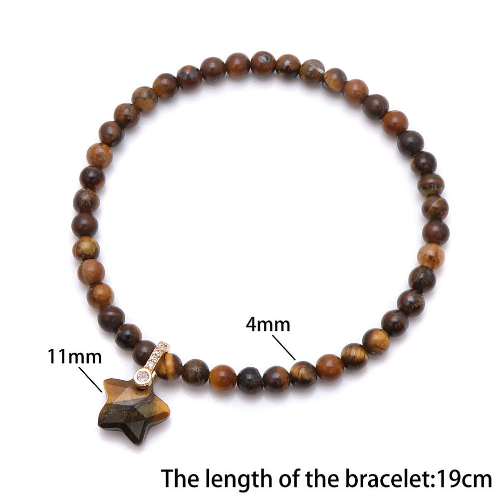 الحجر الطبيعي الأخضر افينتورين سوار 4 مللي متر عين النمر الكوارتز الخرز ستار قلادة أساور للنساء الرجال خاتم هدايا مجوهرات أنيقة