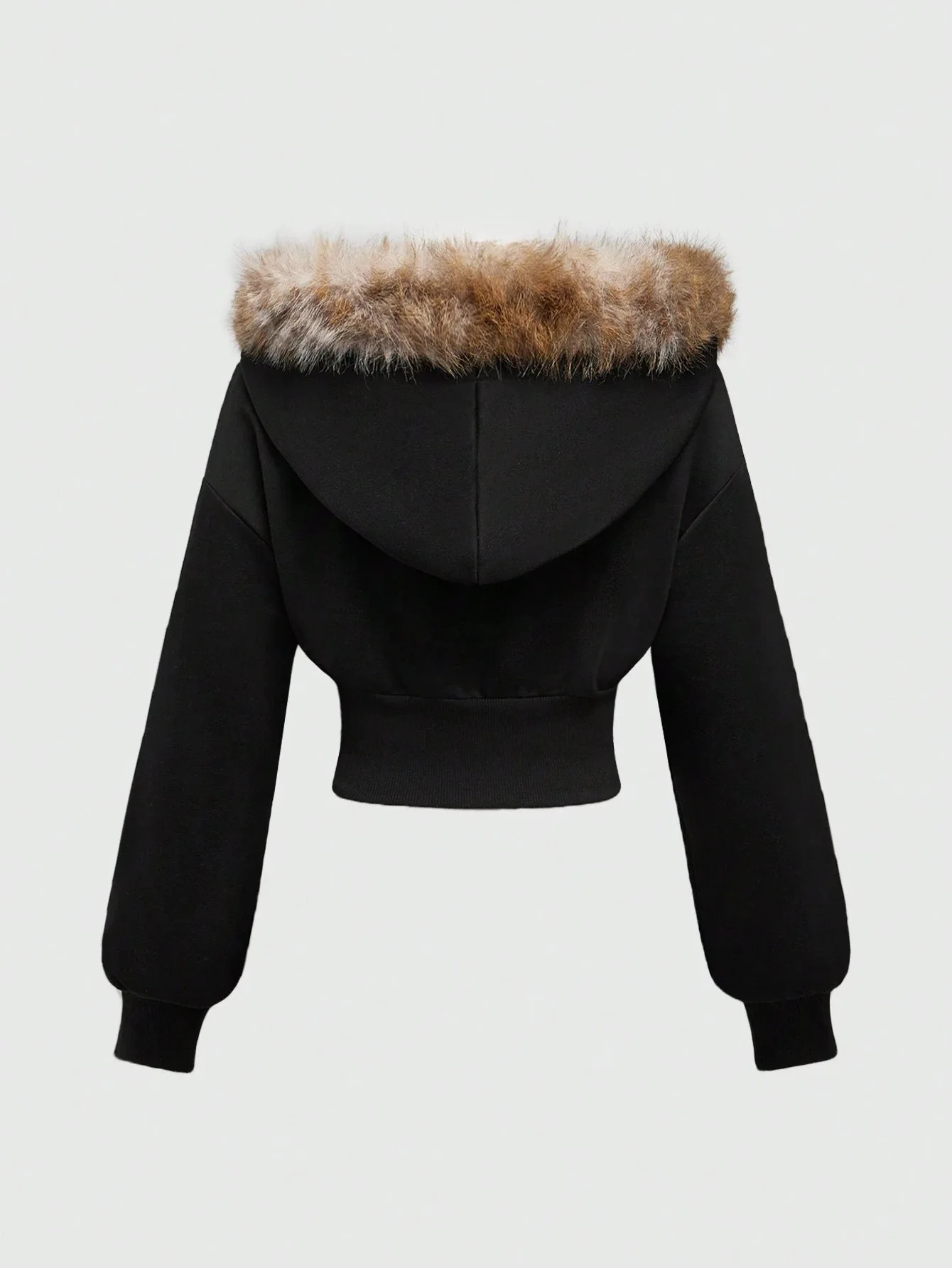 アメリカンレトロパッチワークカーディガン スポーツウェア カジュアルジッパー スリムフィット ショートジャケットトップ 長袖ファーカラー