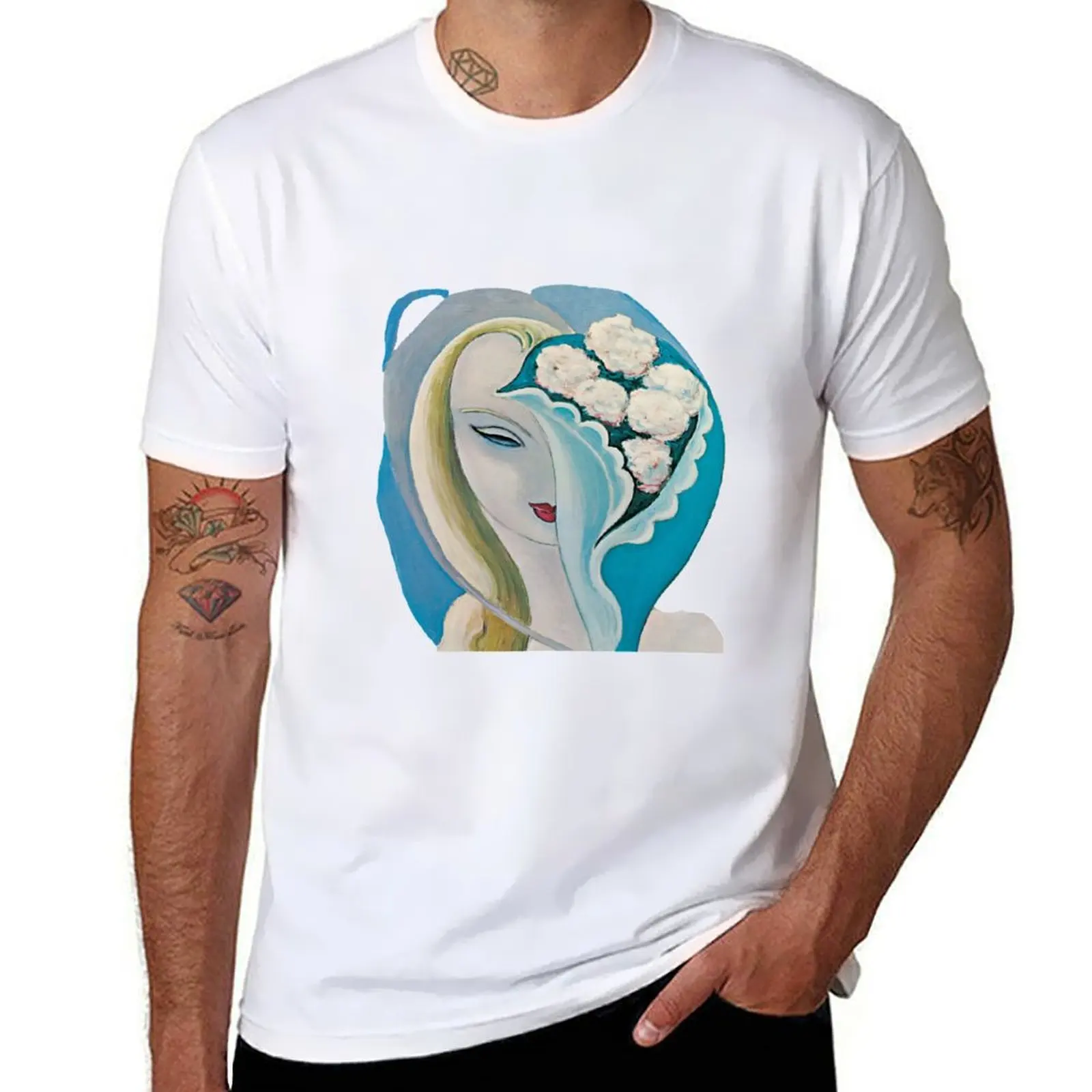 

LayaDerek and the Dominos T-Shirt cotton t shirt man t shirt man casual T-Shirt