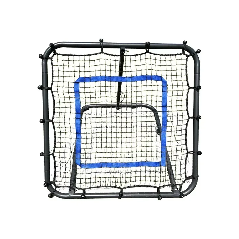 Equipo de entrenamiento deportivo ecológico de acero multifuncional, personalización de red de rebote para entrenamiento de fútbol, 91x91cm