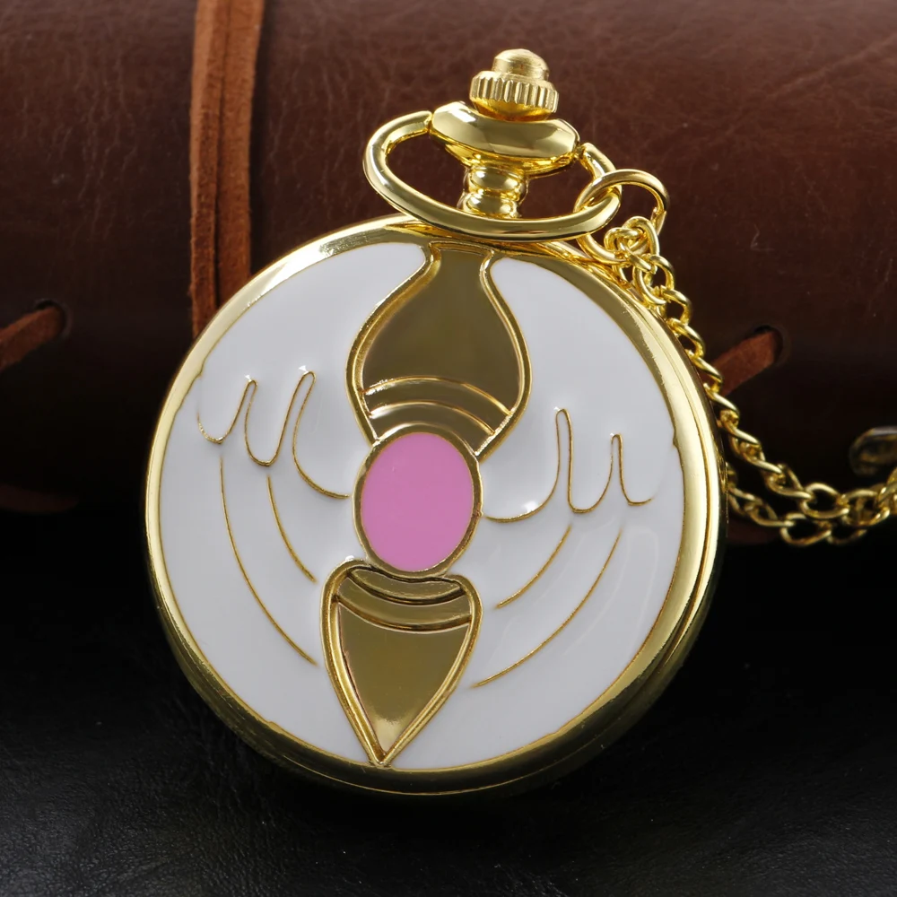 Japanese Girls Anime Quartz Pocket Watch High Quality Unisex Necklace Pendant Jewelry Gifts for Men and Women Religio Masculino