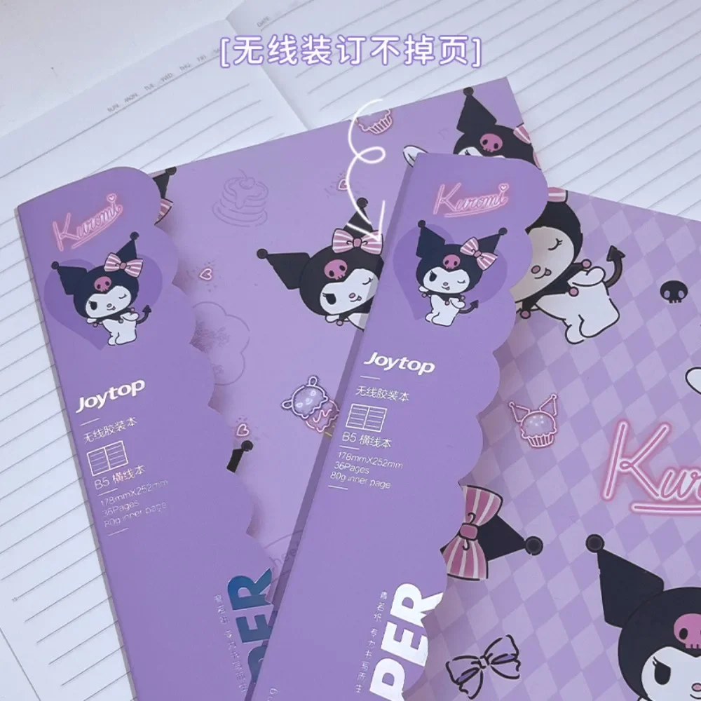 3pcs B5 Cinnamoroll Kuromi Notebook Cartoon My Melody Pupil Exercise Book Stationery Schoolgirl Kawaii Diary Girl Gift