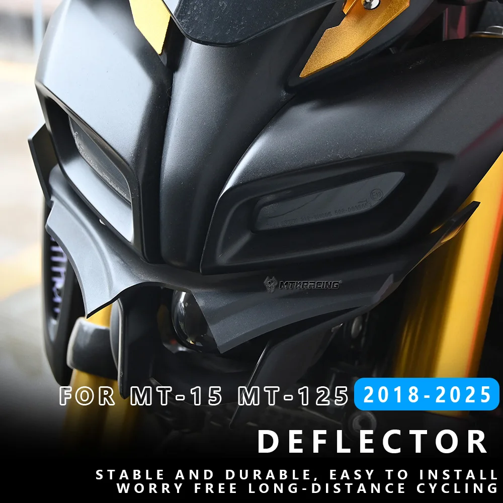

MTKRACING For YAMAHA MT-15 MT-125 2018-2025 Motorcycle Front fairing small wing aerodynamic wing shell protection device