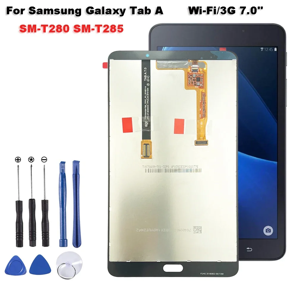 New For Samsung Galaxy Tab A 7 Wi-Fi 3G SM-T280 SM-T285 T280 T285 7.0" LCD Display Touch Screen Digitizer Glass Assembly