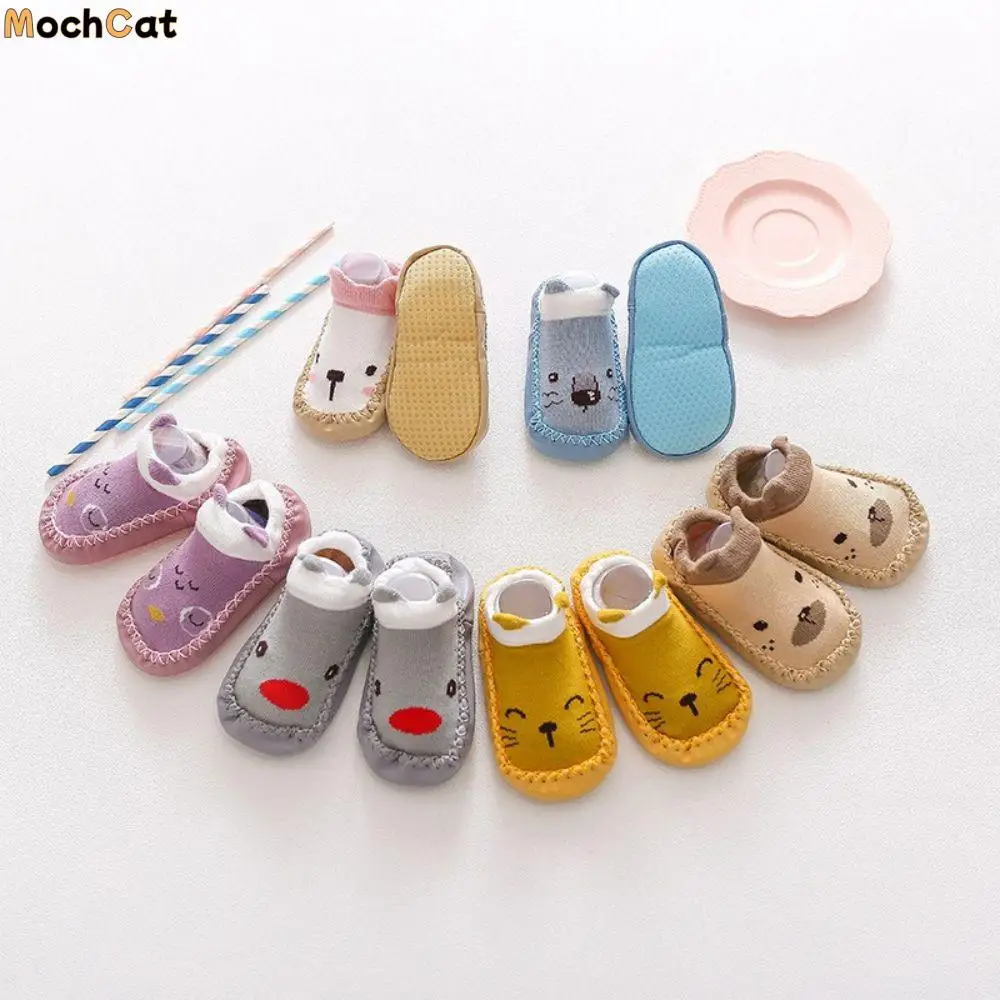 

Cartoon Cottoon Crawling Anti Slip Children Baby Socks With Rubber Soles Infant Socks Soft Sole Socks Floor Socks Shoes