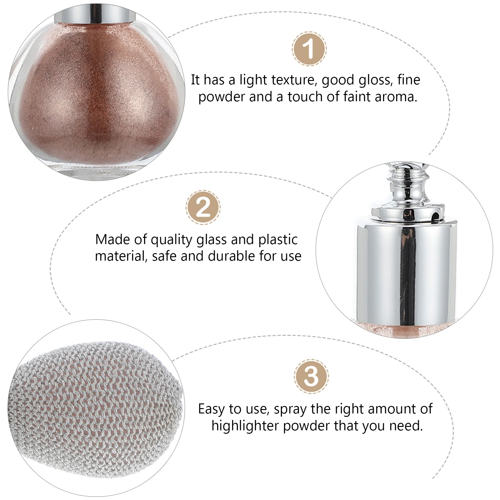 Flash Glitter Spray Bottle Shimmer Powder Applicator For Body Highlighting Makeup Party Wedding Celebration Tool