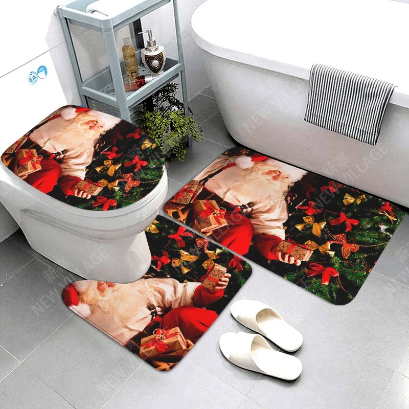 home bathroom floor mats Christmas animals Bath Foot mat modern bathroom accessories rug Toilet mat Bathtub anti-slip carpet