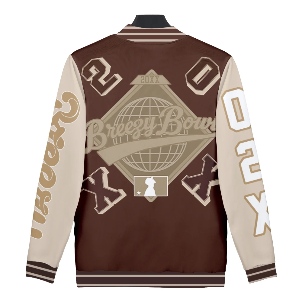 Chris Brown Varsity Jacket Breezy Bowl Tour Merch Baseball Jacket XX pro ženy a muže Cool Button Tops - náhled 3