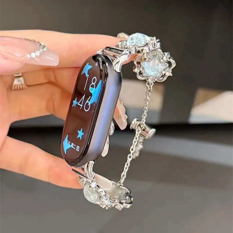 حزام نجمي متدفق بإطار سلكي مناسب لـ Xiaomi Band 8Pro/9Pro، لـ Mi band 3/4/5/6/7,8/8NFC/9/9NFC/10/10NFC، لساعة Redmi 5/4 #4