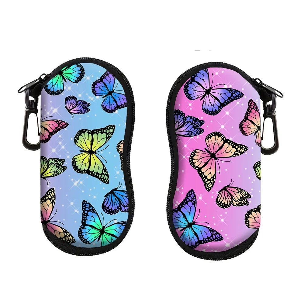 Glasses Storage Box Portable Butterfly Glasses Case Eyewear Pouch Colorful Reading Glasses Protector For Travel Unisex Use Gift