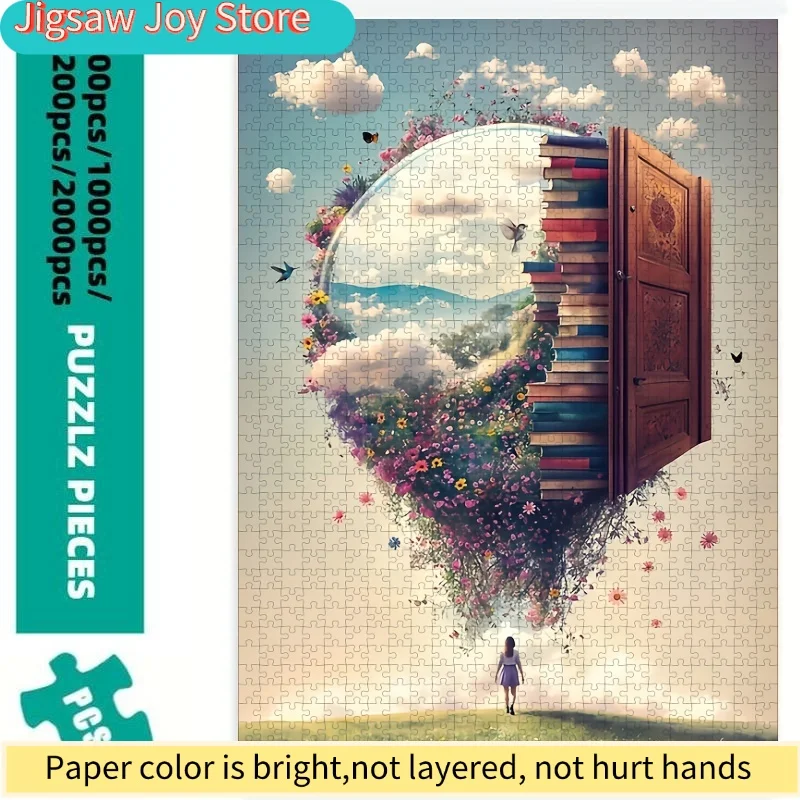 Large Book Window Puzzle | Vitality, Making Fun, Suitable for Home Decoration, Bright Colors, High-Quality Paper, Sturdy Mater