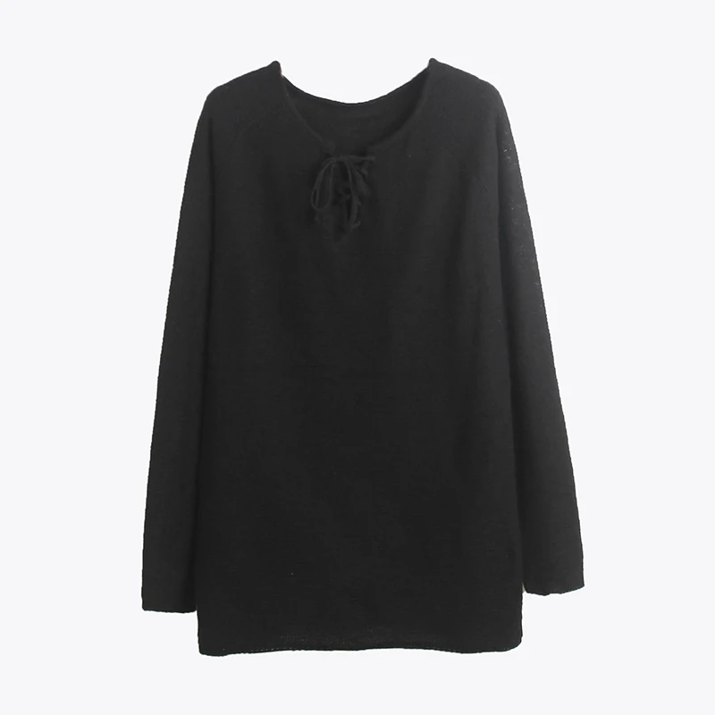 

Spring New Arrival Women's Faion Sweet Youth V-ne Belted Long Sve Color Elastic Knitted Sweater Love Life Sle