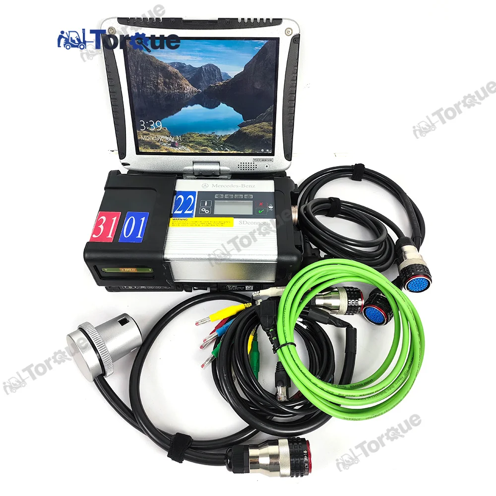 CF19 laptop MB STAR C5 Multiplexer for Benz mb SD Connect C5 xenry das wis epc DTS truck car diagnostic PK mb c6