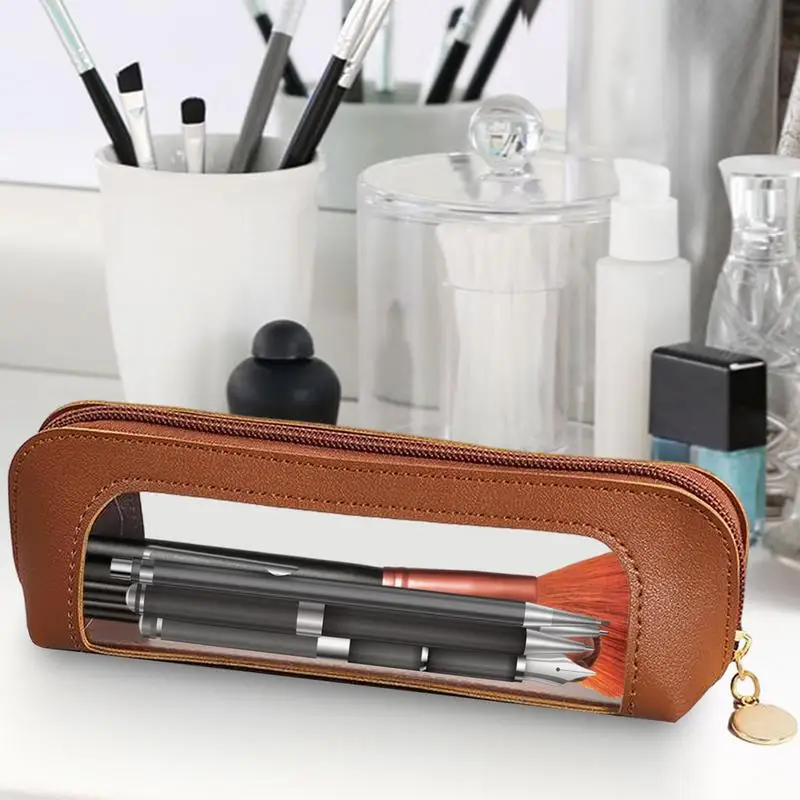 Creative Transparent Pencil Case Large Capacity Pen Bag Portable Makeup Bag Multi-functional Pencil Case For Student