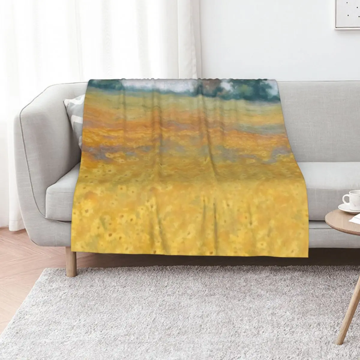 wildflower mural Throw Blanket for winter halloween Bed linens Thins Travel decorative Blankets